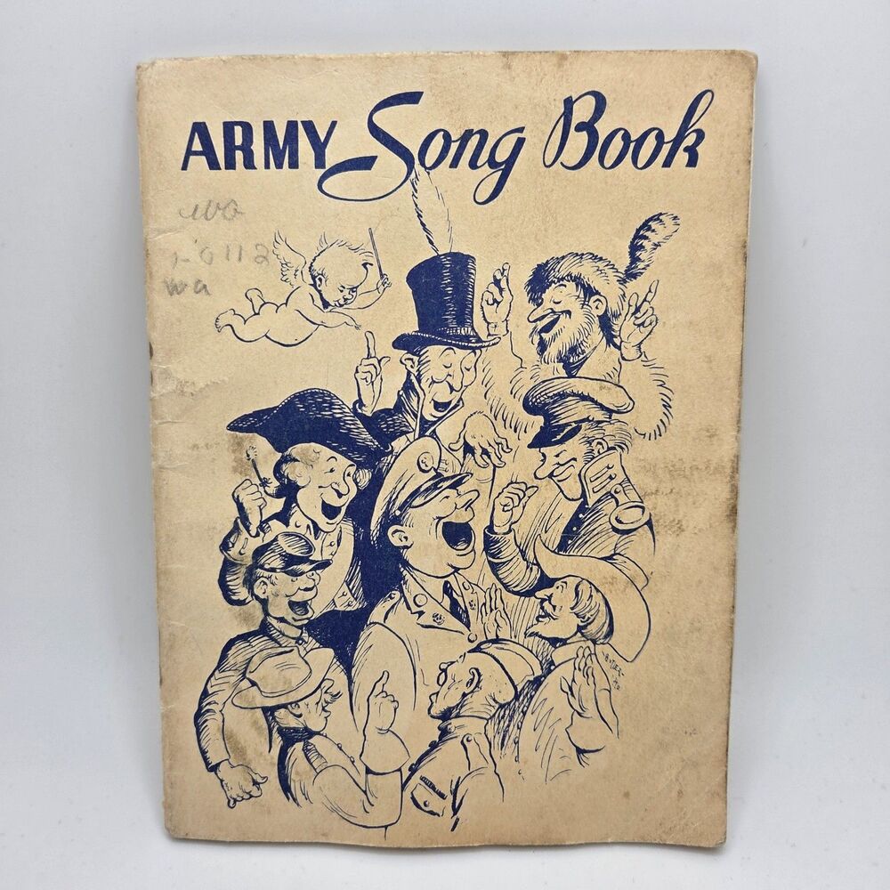 Original 1941 Army Song Book WWII Era Military Songs US Government Printing
